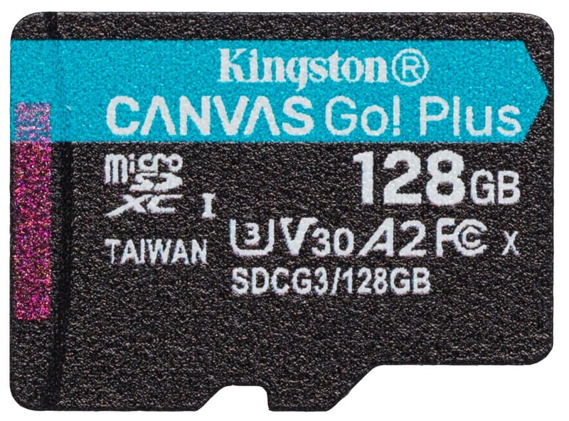 Карта памяти MicroSDXC  128GB UHS-I/U3 Class 10 Kingston Canvas Go! Plus R170/W90MB/s (SDCG3/128GBSP)