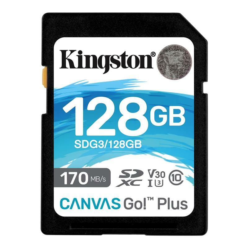 Карта памяти SDXC  128GB UHS-I/U3 Class 10 Kingston Canvas Go! Plus R170/W90MB/s (SDG3/128GB)