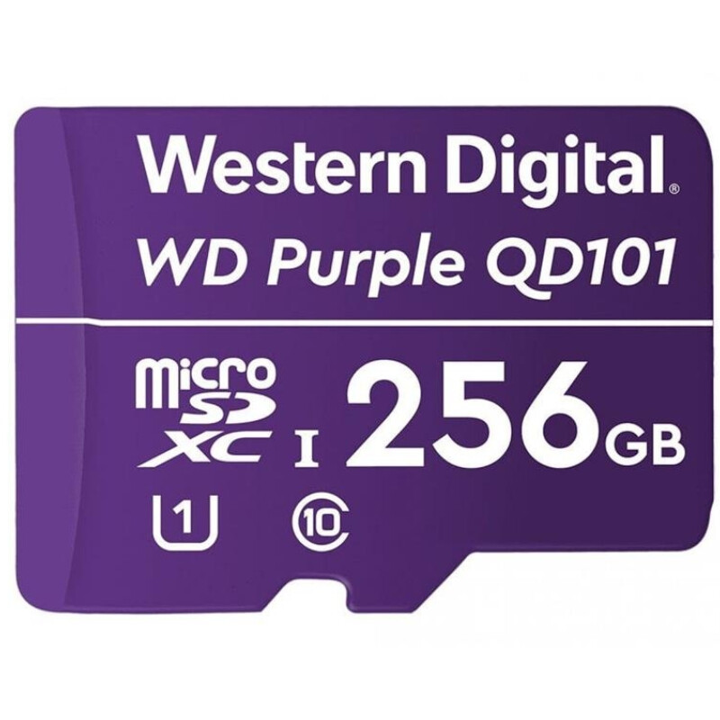 Карта пам`ятi MicroSDHC 256GB UHS-I Class 10 WD Purple QD101 (WDD256G1P0C)