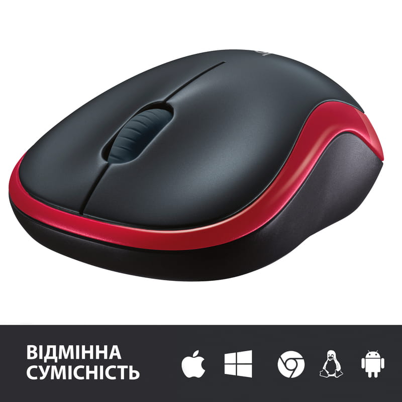 Миша бездротова Logitech M185 Red (910-002240)