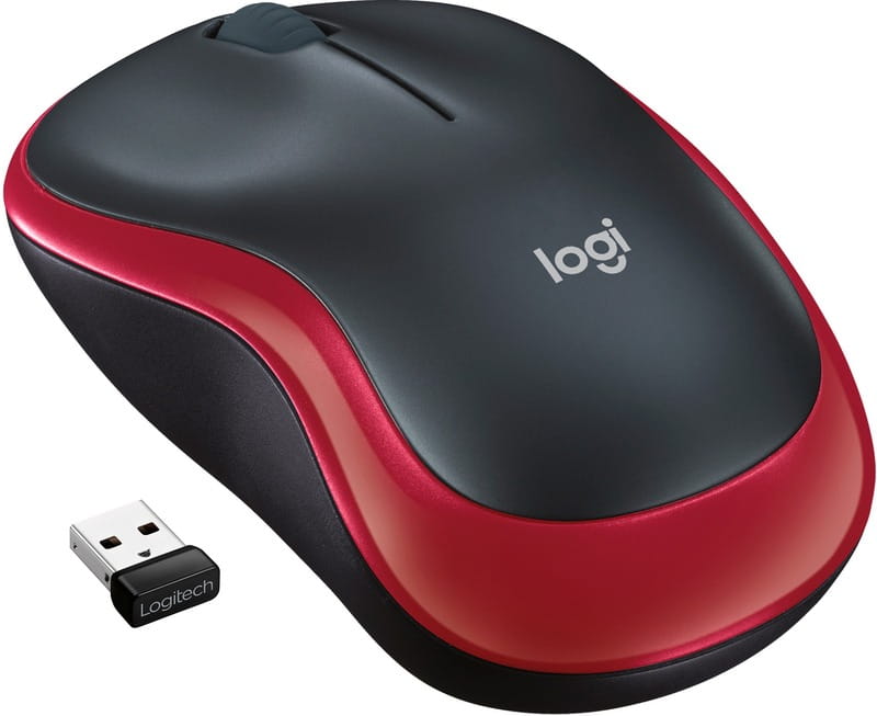 Мышь беспроводная Logitech M185 Red (910-002240)