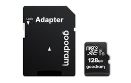 Карта памяти MicroSDXC 128GB UHS-I Class 10 Goodram + SD-adapter (M1AA-1280R12)