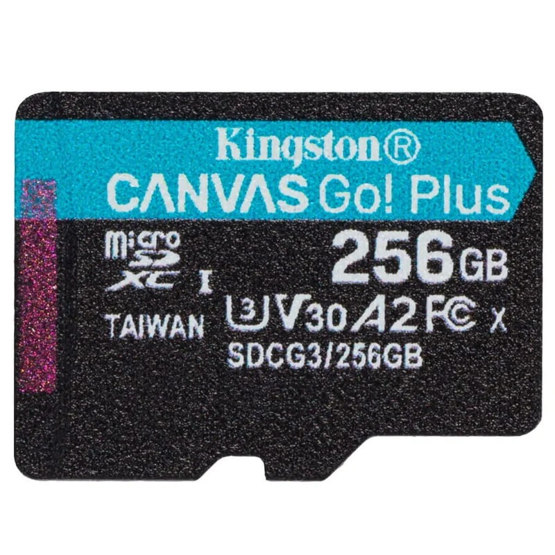Карта памяти MicroSDXC  256GB UHS-I/U3 Class 10 Kingston Canvas Go! Plus R170/W90MB/s (SDCG3/256GBSP)
