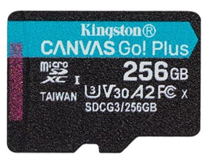 Карта памяти MicroSDXC  256GB UHS-I/U3 Class 10 Kingston Canvas Go! Plus R170/W90MB/s (SDCG3/256GBSP)