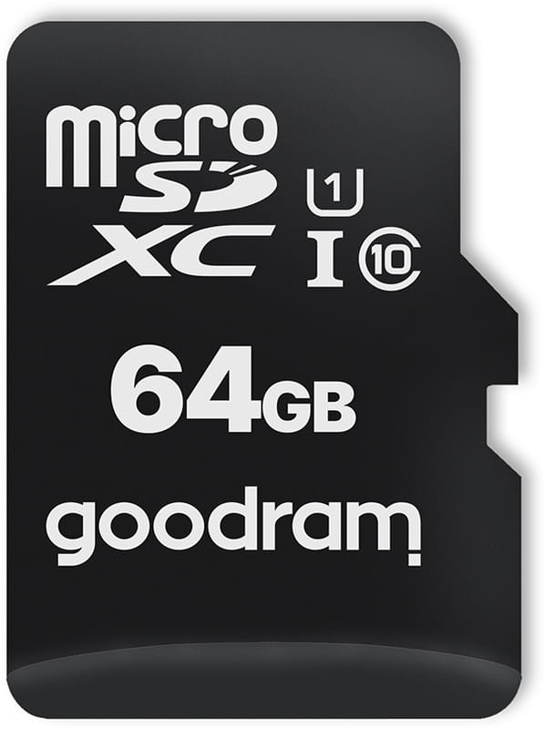 Карта памяти MicroSDXC  64GB UHS-I Class 10 GOODRAM + SD-adapter + OTG Card reader (M1A4-0640R12)