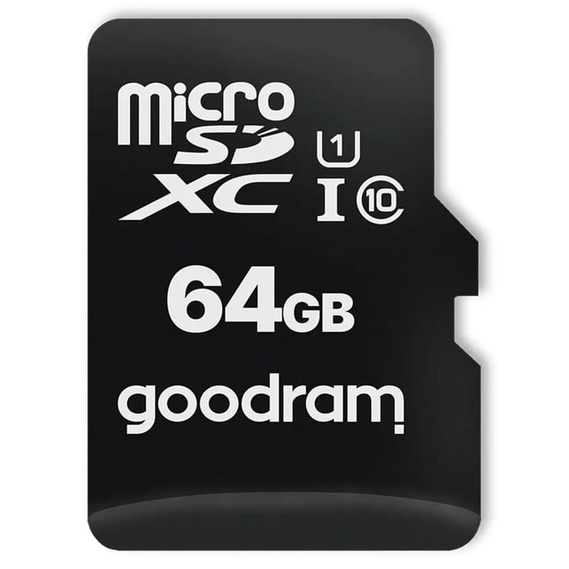 Карта памяти MicroSDXC  64GB UHS-I Class 10 Goodram + SD-adapter + OTG Card reader (M1A4-0640R12)