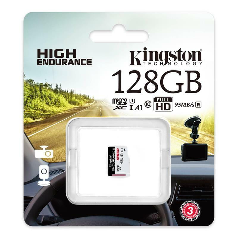 Карта памяти MicroSDXC 128GB UHS-I Class 10 Kingston High Endurance R95/W45MB/s (SDCE/128GB)
