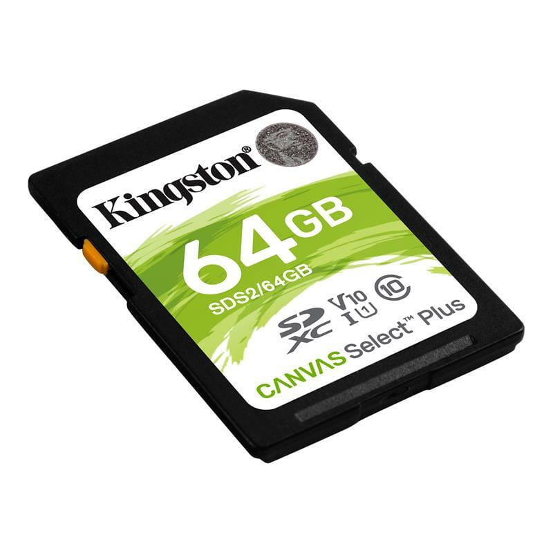 Карта памяти SDXC  64GB UHS-I Class 10 Kingston Canvas Select Plus R100MB/s (SDS2/64GB)