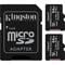 Фото - Карта пам`яті MicroSDXC 2x64GB UHS-I Class 10 Kingston Canvas Select Plus R100MB/s + SD-адаптер (SDCS2/64GB-2P1A) | click.ua