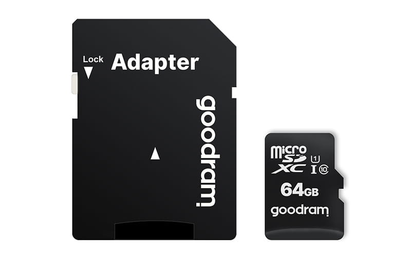 Карта памяти MicroSDXC  64GB UHS-I Class 10 Goodram + SD-adapter (M1AA-0640R12)