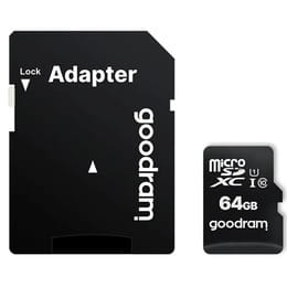 Карта памяти MicroSDXC  64GB UHS-I Class 10 Goodram + SD-adapter (M1AA-0640R12)