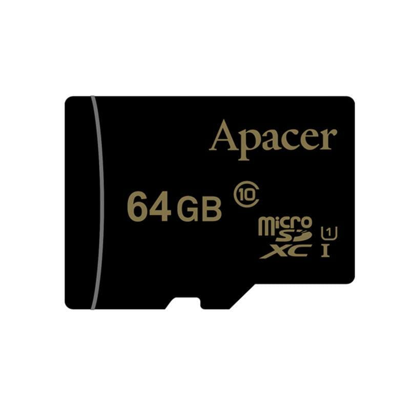 Карта пам`ятi MicroSDXC 64GB UHS-I Class 10 Apacer + SD adapter (AP64GMCSX10U1-R)