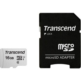 Карта пам`ятi MicroSDHC 16GB UHS-I Class 10 Transcend 300S + SD-adapter (TS16GUSD300S-A)