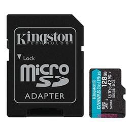 Карта пам`яті MicroSDXC 128GB UHS-I/U3 Class 10 Kingston Canvas Go! Plus R170/W90MB/s + SD-адаптер (SDCG3/128GB)