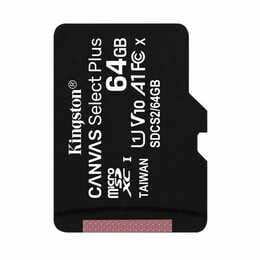 Карта памяти MicroSDXC  64GB UHS-I Class 10 Kingston Canvas Select Plus R100MB/s (SDCS2/64GBSP)