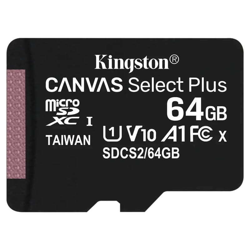 Карта памяти MicroSDXC  64GB UHS-I Class 10 Kingston Canvas Select Plus R100MB/s (SDCS2/64GBSP)