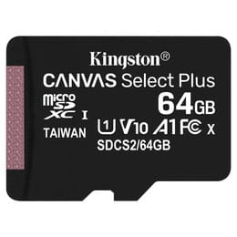 Карта памяти MicroSDXC  64GB UHS-I Class 10 Kingston Canvas Select Plus R100MB/s (SDCS2/64GBSP)