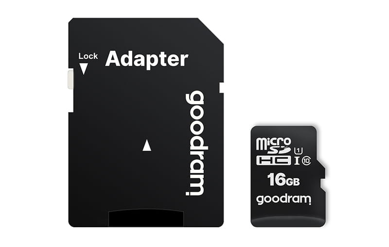 Карта памяти MicroSDHC  16GB UHS-I Class 10 Goodram + SD-adapter (M1AA-0160R12)