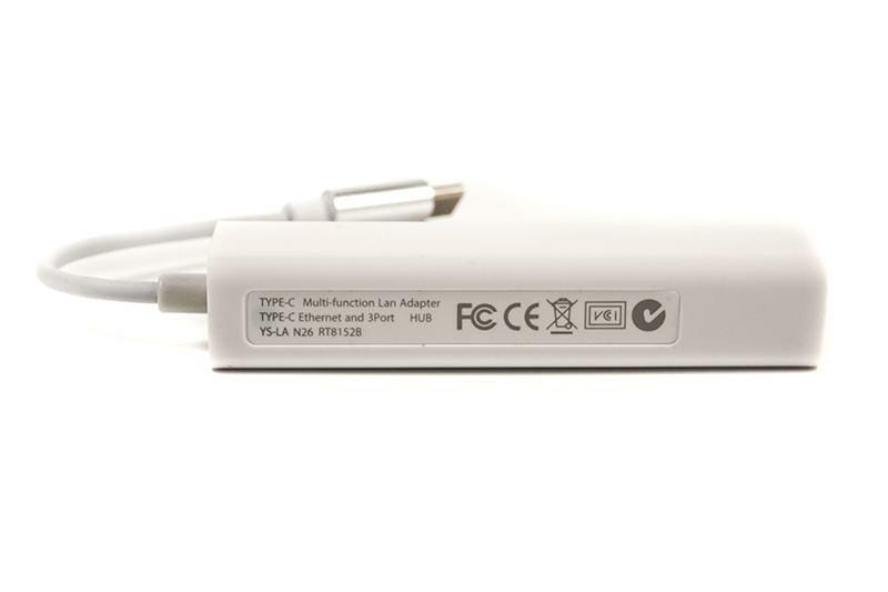 Концентратор USB3.1 PowerPlant CA910397 White 3хUSB2.0+Ethernet