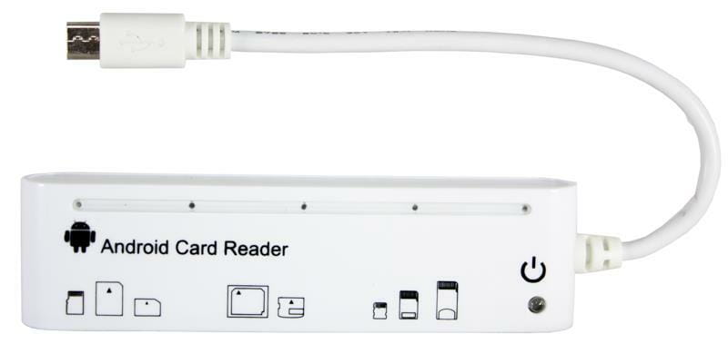 Кардридер MicroUSB PowerPlant KD000OT0440 White