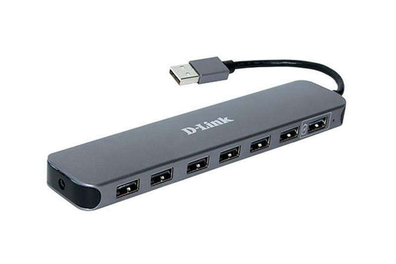 Концентратор USB2.0 D-Link DUB-H7 E1A Black 7хUSB2.0