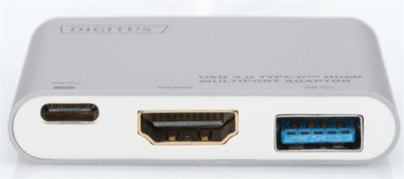 Концентратор USB-C Digitus Silver (DA-70838-1)