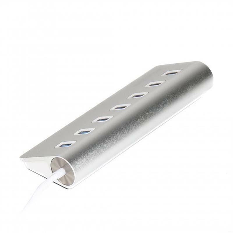 USB-хаб Maxxter 7 ports Silver (HU3A-7P-01)