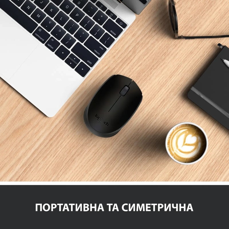 Мышь беспроводная Logitech M170 Grey/Black (910-004642)