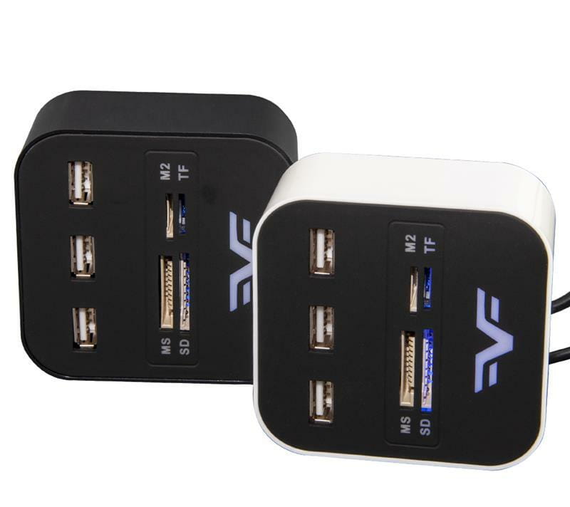 USB-хаб Frime 3 ports Black/White (FHC-AllinOne3p2W)