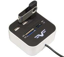 USB-хаб Frime 3 ports Black/White (FHC-AllinOne3p2W)
