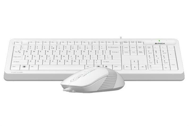 Комплект (клавіатура, миша) A4Tech F1010 White USB