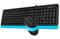 Фото - Комплект (клавиатура, мышь) A4Tech F1010 Black/Blue USB | click.ua