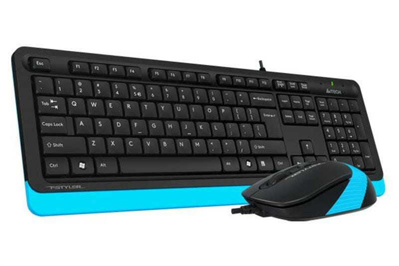 Комплект (клавиатура, мышь) A4Tech F1010 Black/Blue