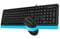 Фото - Комплект (клавиатура, мышь) A4Tech F1010 Black/Blue | click.ua