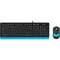 Фото - Комплект (клавиатура, мышь) A4Tech F1010 Black/Blue | click.ua