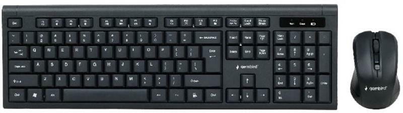 Комплект бездротовий (клавіатура, миша) Gembird KBS-WM-03-UA Black USB