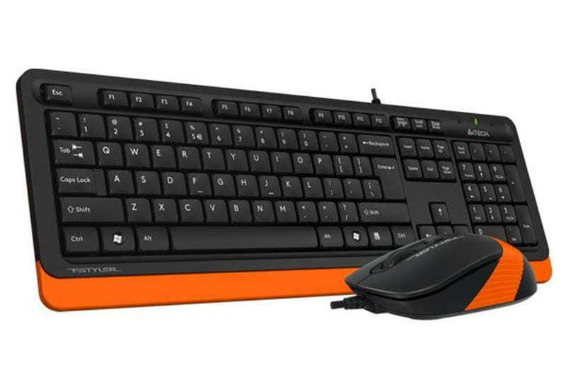 Комплект (клавиатура, мышь) A4Tech F1010 Black/Orange USB