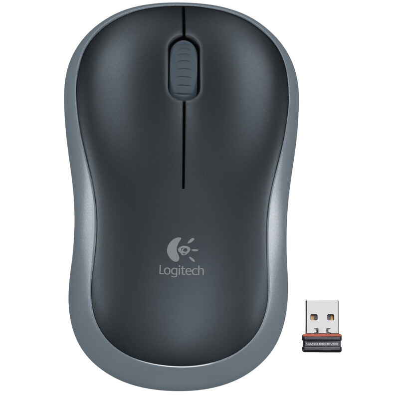 Мышь беспроводная Logitech M185 Grey (910-002238)