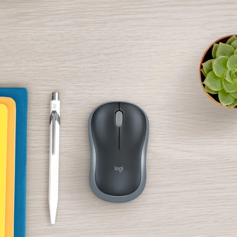 Мышь беспроводная Logitech M185 Grey (910-002238)