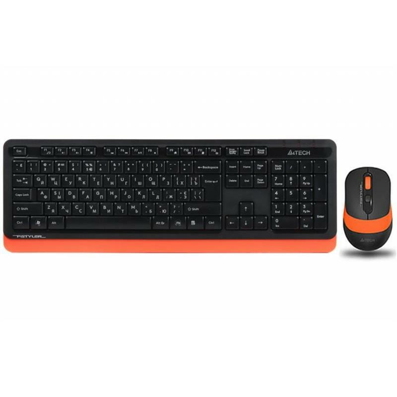 Комплект (клавиатура, мышь) беспроводной A4Tech Fstyler FG1010 Orange USB