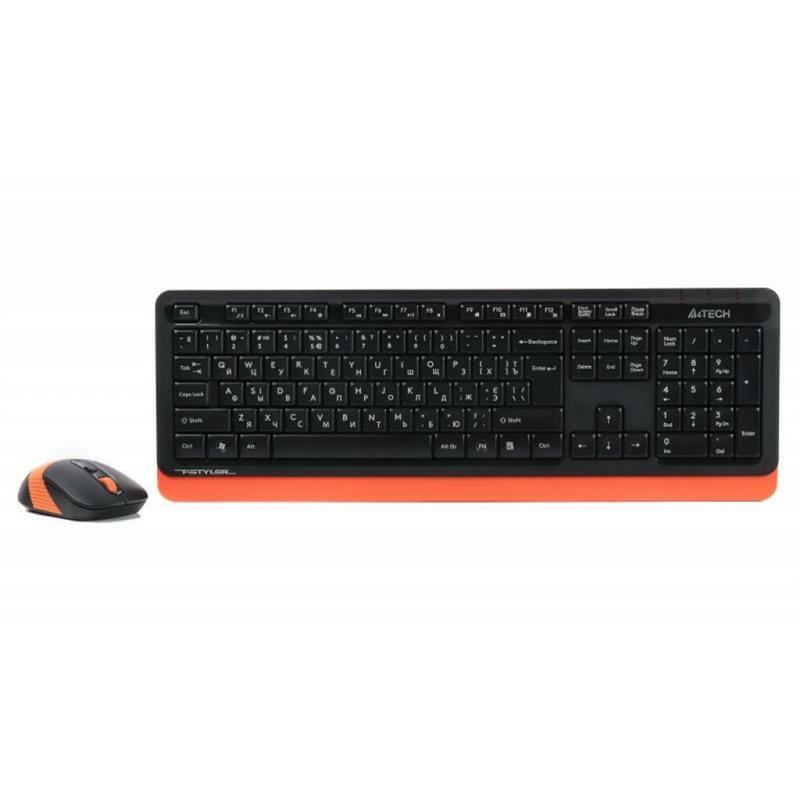 Комплект (клавиатура, мышь) беспроводной A4Tech Fstyler FG1010 Orange USB