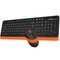 Фото - Комплект (клавіатура, мишка) бездротовий A4Tech Fstyler FG1010 Orange USB | click.ua