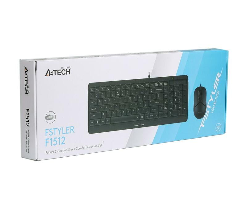 Комплект (клавіатура, миша) A4Tech F1512 Black