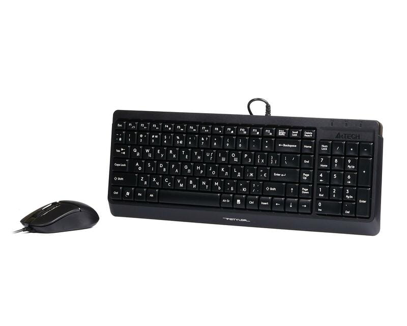 Комплект (клавіатура, миша) A4Tech F1512 Black