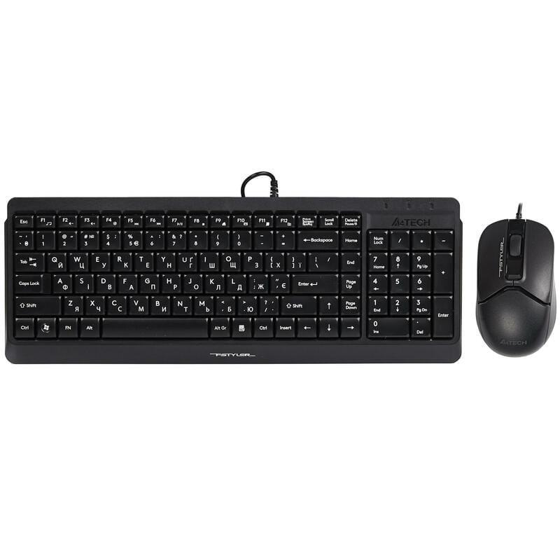 Комплект (клавіатура, миша) A4Tech F1512 Black