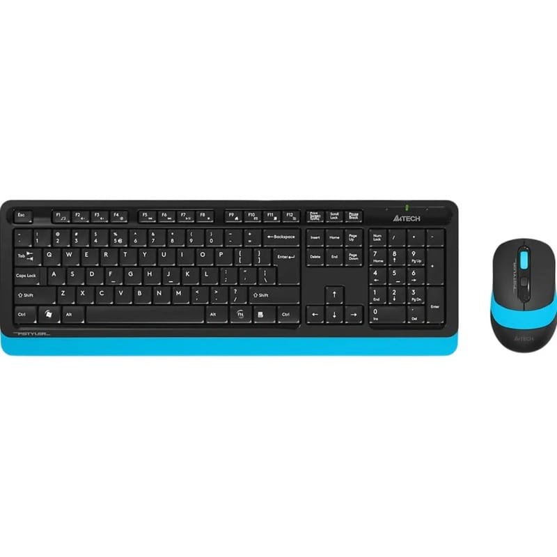 Комплект (клавиатура, мышь) беспроводной A4Tech FG1010 Black/Blue