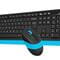 Фото - Комплект (клавиатура, мышь) беспроводной A4Tech FG1010 Black/Blue USB | click.ua