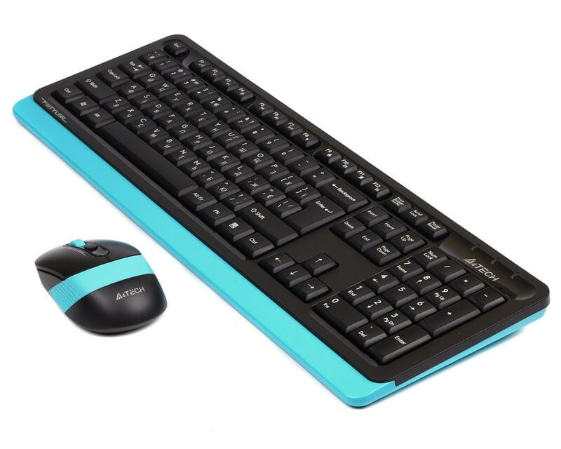 Комплект (клавиатура, мышь) беспроводной A4Tech FG1010 Black/Blue