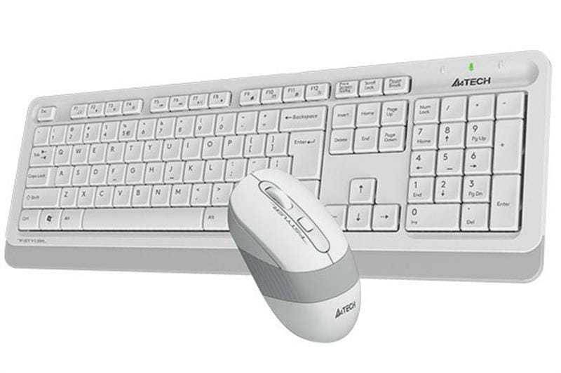 Комплект (клавиатура, мышь) беспроводной A4Tech Fstyler FG1010 White USB