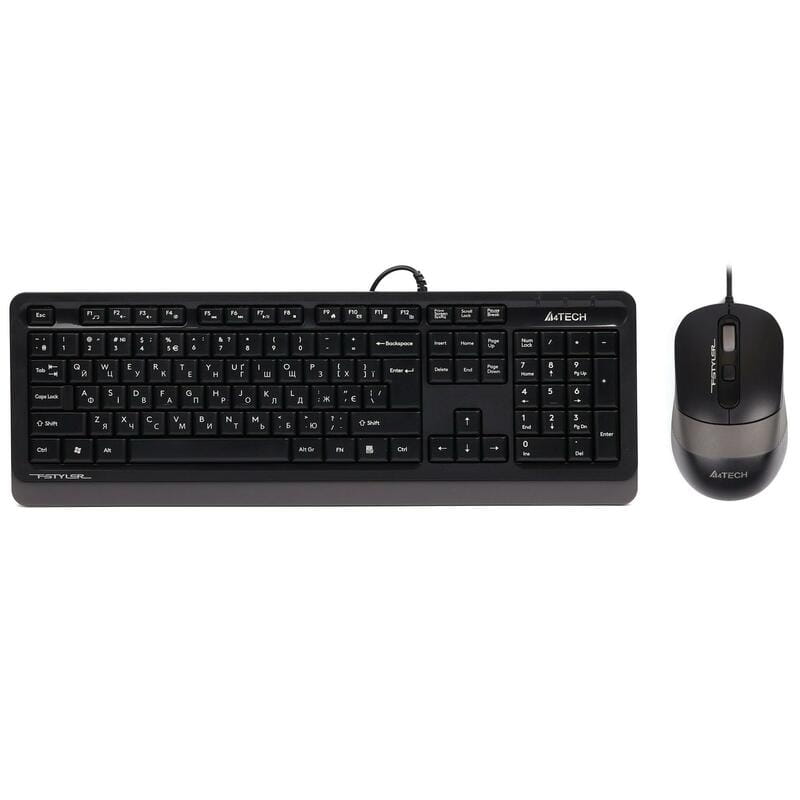 Комплект (клавіатура, миша) A4Tech F1010 Black/Grey